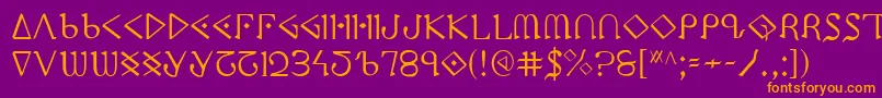 Ppress Font – Orange Fonts on Purple Background