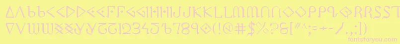 Ppress Font – Pink Fonts on Yellow Background