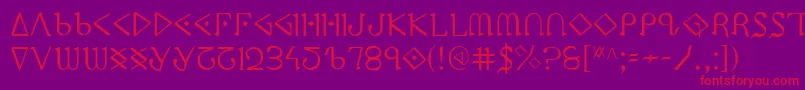 Ppress Font – Red Fonts on Purple Background