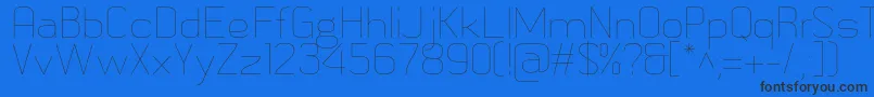 Police MetricnavyThin – polices noires sur fond bleu