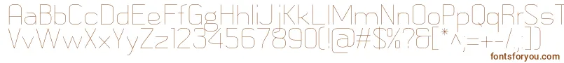 Шрифт MetricnavyThin – коричневые шрифты на белом фоне