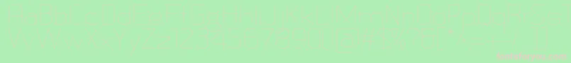 MetricnavyThin Font – Pink Fonts on Green Background