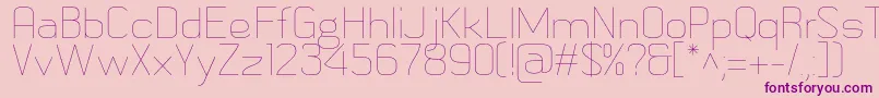 MetricnavyThin Font – Purple Fonts on Pink Background