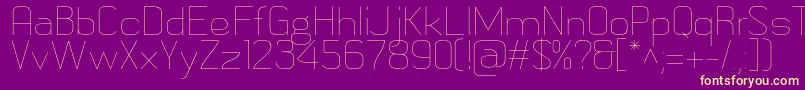 MetricnavyThin Font – Yellow Fonts on Purple Background