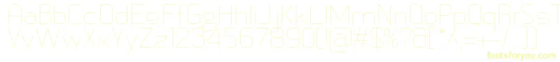 MetricnavyThin-fontti – keltaiset fontit