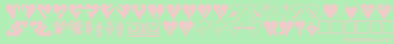 fuente Heartsnarrows – Fuentes Rosadas Sobre Fondo Verde