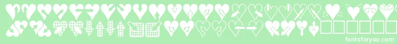 Heartsnarrows Font – White Fonts on Green Background