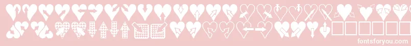 Heartsnarrows Font – White Fonts on Pink Background