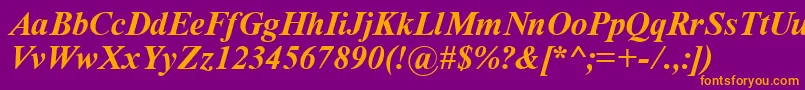 Tyrbi Font – Orange Fonts on Purple Background