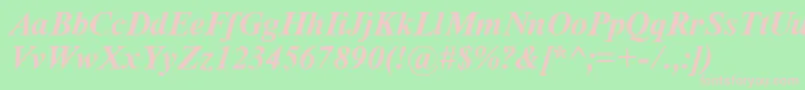 Tyrbi Font – Pink Fonts on Green Background