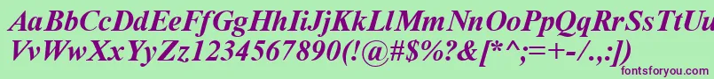 Tyrbi Font – Purple Fonts on Green Background