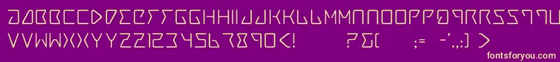 Trace3 Font – Yellow Fonts on Purple Background