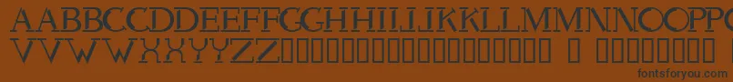 フォントVoodoo – 黒い文字が茶色の背景にあります