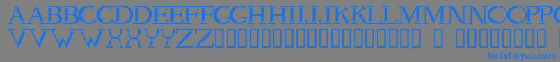 Voodoo Font – Blue Fonts on Gray Background