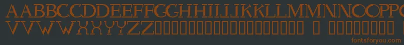 フォントVoodoo – 黒い背景に茶色のフォント