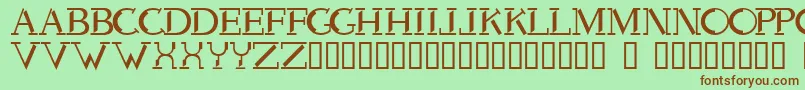 Voodoo Font – Brown Fonts on Green Background