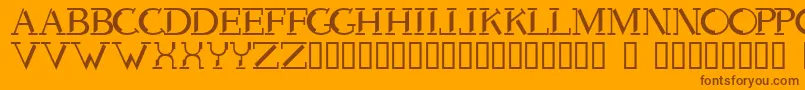 Voodoo Font – Brown Fonts on Orange Background