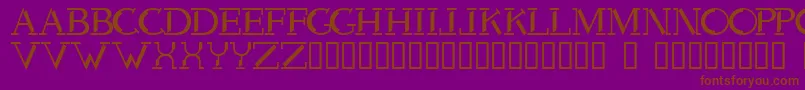 Voodoo Font – Brown Fonts on Purple Background