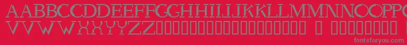 Voodoo-Schriftart – Graue Schriften auf rotem Hintergrund