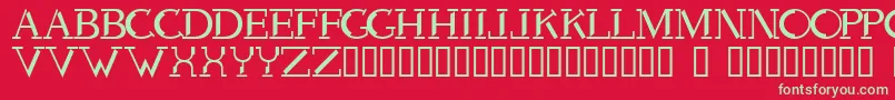 Voodoo Font – Green Fonts on Red Background