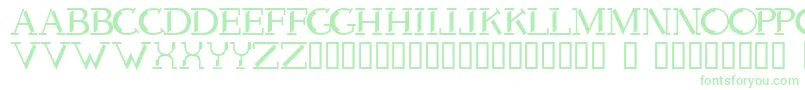 Voodoo Font – Green Fonts on White Background