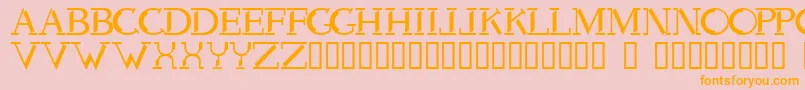 Voodoo Font – Orange Fonts on Pink Background