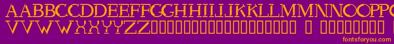 Voodoo Font – Orange Fonts on Purple Background