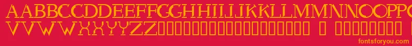 Voodoo Font – Orange Fonts on Red Background