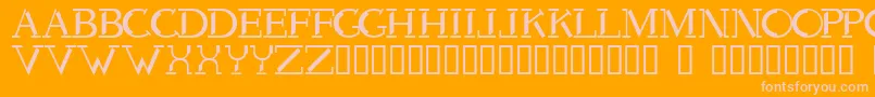 Voodoo Font – Pink Fonts on Orange Background