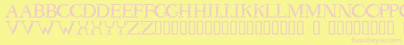 Voodoo-fontti – vaaleanpunaiset fontit keltaisella taustalla