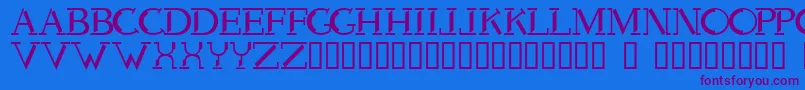 Voodoo Font – Purple Fonts on Blue Background