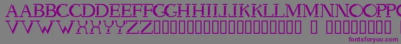 Voodoo-fontti – violetit fontit harmaalla taustalla