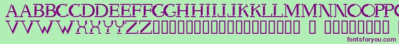 Voodoo Font – Purple Fonts on Green Background