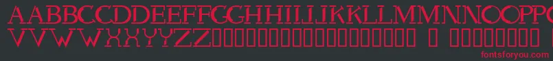 フォントVoodoo – 黒い背景に赤い文字