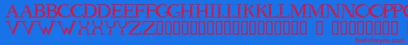 Voodoo Font – Red Fonts on Blue Background