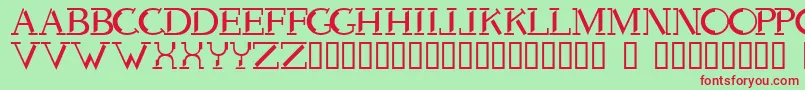 Voodoo Font – Red Fonts on Green Background