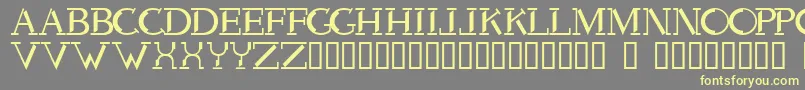 Voodoo Font – Yellow Fonts on Gray Background