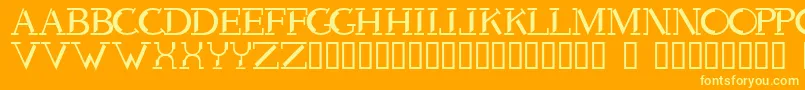 Voodoo Font – Yellow Fonts on Orange Background