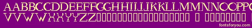 Voodoo Font – Yellow Fonts on Purple Background