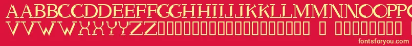 フォントVoodoo – 黄色の文字、赤い背景