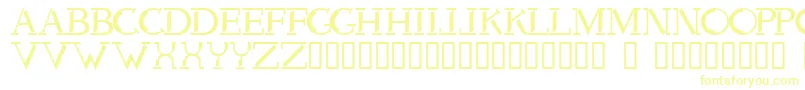 Voodoo Font – Yellow Fonts on White Background