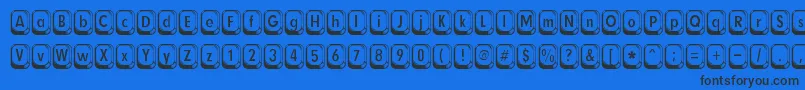 BetsyflanaganRegular Font – Black Fonts on Blue Background