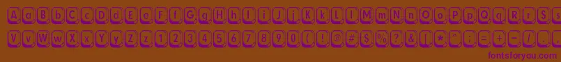 BetsyflanaganRegular-Schriftart – Violette Schriften auf braunem Hintergrund