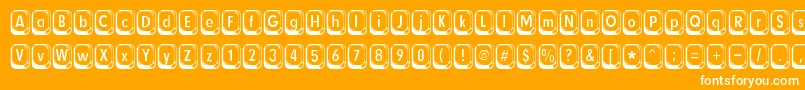 Fonte BetsyflanaganRegular – fontes brancas em um fundo laranja