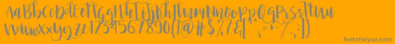 More about PrincessIvy Font PrincessIvy Font – Gray Fonts on Orange Background
