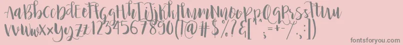PrincessIvy Font – Gray Fonts on Pink Background