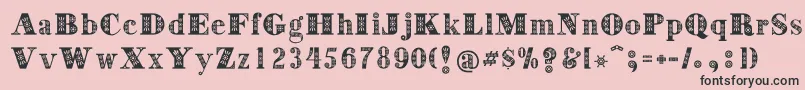 Decorative Font – Black Fonts on Pink Background