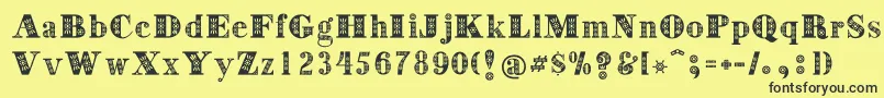 Decorative Font – Black Fonts on Yellow Background