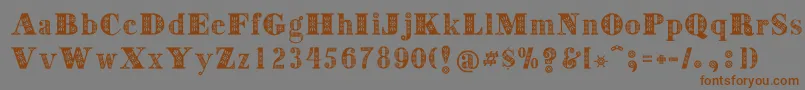 Decorative Font – Brown Fonts on Gray Background