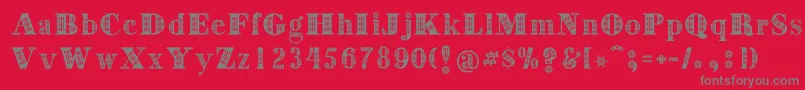 Decorative Font – Gray Fonts on Red Background